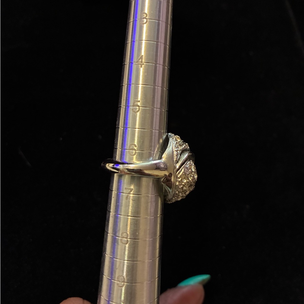 Silver Toned Statement Ring 6.5 - image 8